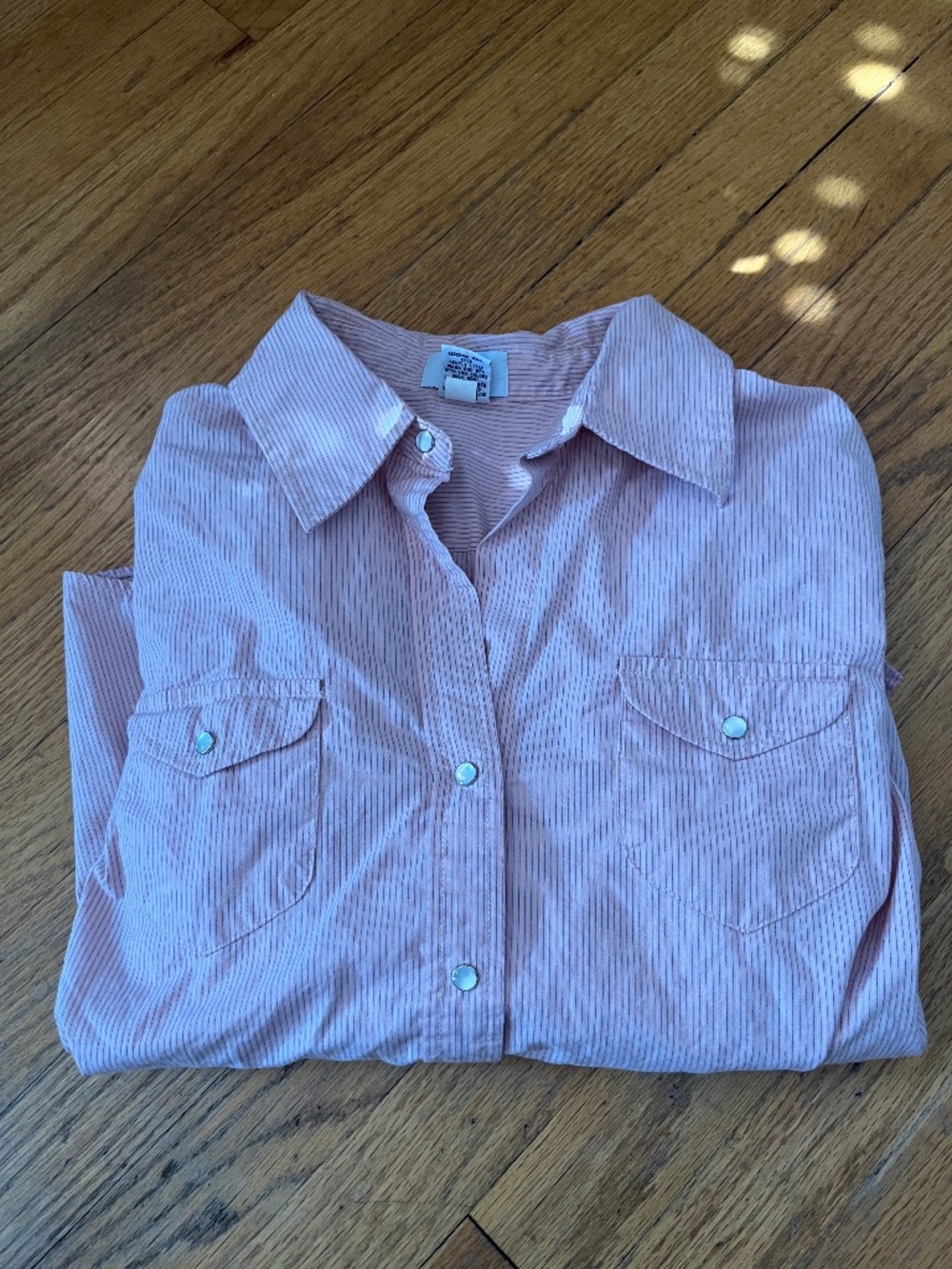 Pink striped cotton button-down shirt from Gap Factory Store